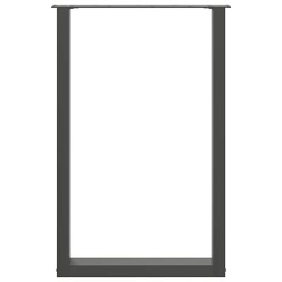 Bartafelpoten 2 st U-vormig 60x(90-91)cm staal antraciet Bartafelpoten 2 st U-vormig 60x(90-91)cm staal antraciet