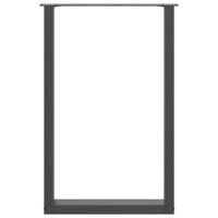 Bartafelpoten 2 st U-vormig 60x(90-91)cm staal antraciet - thumbnail