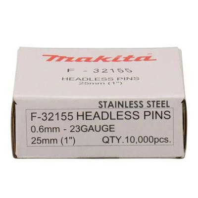 Makita F-32155 Pin 25mm RVS VE=10000 Makita F-32155 Pin 25mm RVS VE=10000