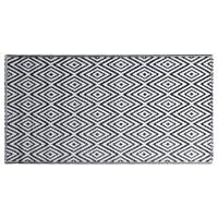 VidaXL Buitenkleed arakil 120x180 cm pp wit en zwart - thumbnail