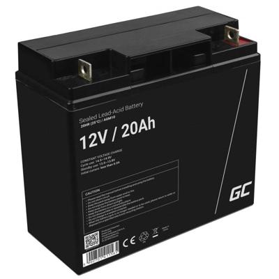 Green Cell Loodaccu 12 V 20 Ah Loodvlies (AGM) (b x h x d) 181 x 167 x 77 mm M5-schroefaansluiting Cyclusbestendig, Onderhoudsvrij