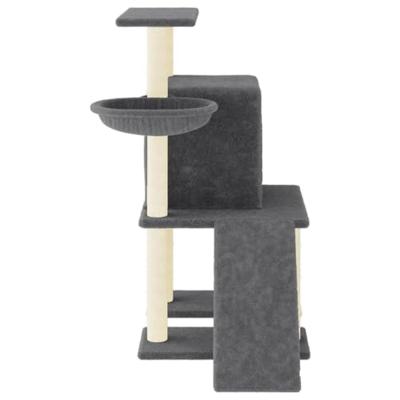 VidaXL Kattenmeubel met sisal krabpalen 96,5 cm donkergrijs