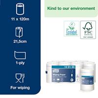 Tork poetspapier Mini Centerfeed, 1-laags, systeem M1, pak van 11 rollen - thumbnail