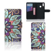 Huawei Y7 (2019) Hoesje Purple Flower - thumbnail