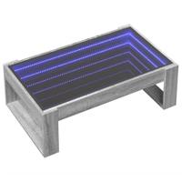 Salontafel met Infinity LED 90x53x30 cm grijs sonoma eikenkleur - thumbnail