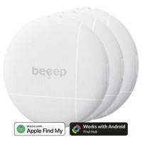 Beeep OneTag Apple Find My & Android Tracker White & Keychain White - 3 pack - thumbnail