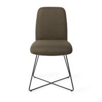 Jesper Home Eetkamerstoel 'Taiwa' Cross Black, kleur Jungle Jewel - thumbnail