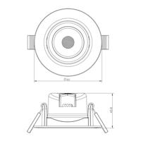 Deko Light 565338 SMD-68 LED-inbouwlamp Energielabel: F (A - G) LED LED vast ingebouwd 6.5 W Wit - thumbnail