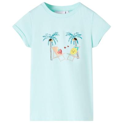 VidaXL Kindershirt 128 lichtzeeblauw