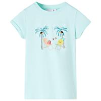 VidaXL Kindershirt 128 lichtzeeblauw - thumbnail