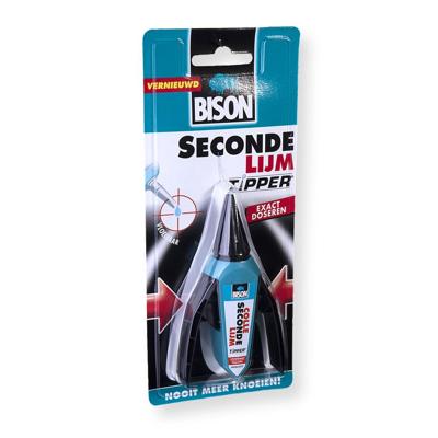 Secondelijm Tipper Vloeibaar Blister 3 g Bison - Bison