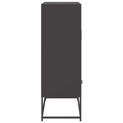 Hoge kast 68x39x111,5 cm koudgewalst staal zwart Hoge kast 68x39x111,5 cm koudgewalst staal zwart