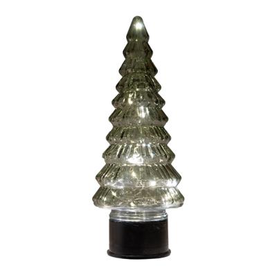 Boompje glas LED 35x13 cm groen Anna's Collection - Annas collection