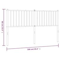 Hoofdbord metaal wit 166x3x90 cm - thumbnail