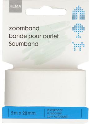 HEMA Zoomband 5mx28mm wit