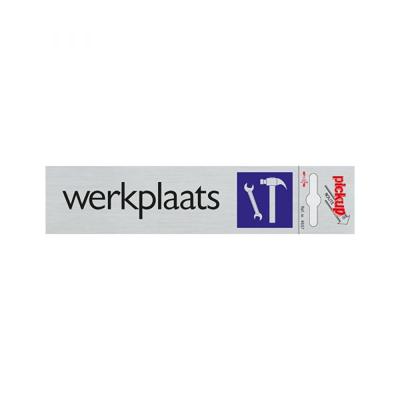 Bord Alulook Werkplaats - 165x44 mm zelfklevend.