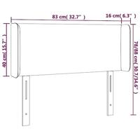Hoofdbord LED 83x16x78/88 cm fluweel lichtgrijs - thumbnail