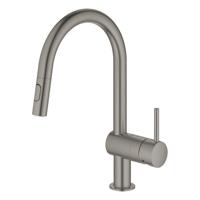 Keukenmengkraan GROHE Minta C-Uitloop Uittrekbare Dual Spray Hard Graphite Geborsteld - thumbnail