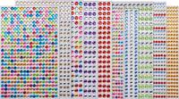 Creativ Company Stick-on strasstenen, d 4-6 mm, vel 16x9,5 cm, diverse kleuren, 10 vel/ 1 doos - thumbnail