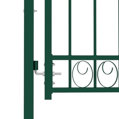 VidaXL Poort met speerpunten 100x100 cm staal groen - thumbnail