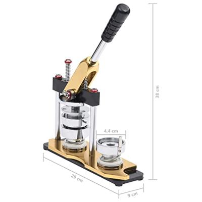 Buttonmachine met cirkelsnijder draaipunch 44 mm Buttonmachine met cirkelsnijder draaipunch 44 mm