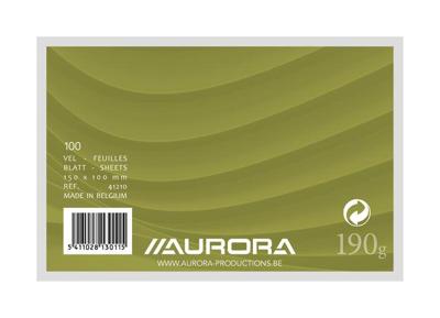 Systeemkaart aurora 150x100mm blanco 190gr wit | 10 stuks