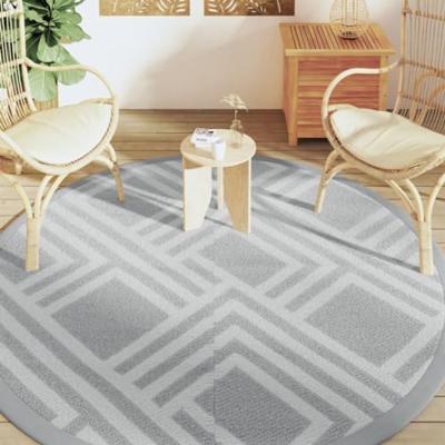 VidaXL Buitenkleed arakil ø 200 cm polypropeen grijs VidaXL Buitenkleed arakil ø 200 cm polypropeen grijs