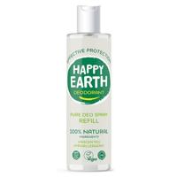 Happy Earth Pure deodorant spray unscented refill 300 Milliliter - thumbnail