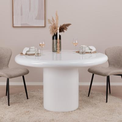 By-Boo Ronde Eettafel 'Frost' 130cm, kleur Wit