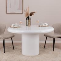 By-Boo Ronde Eettafel 'Frost' 130cm, kleur Wit - thumbnail