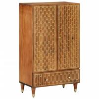Hoge kast 60x33x100 cm massief mangohout - thumbnail