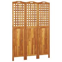 Kamerscherm met 3 panelen 121,5x2x180 cm massief acaciahout - thumbnail