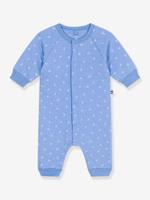 Lange baby-overall met kleine ankers print van PETIT BATEAU blauw - thumbnail