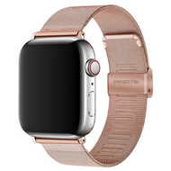 Milanese Loop bandje - Champagne goud - Geschikt voor Apple Watch 38mm / 40mm / 41mm / 42mm - thumbnail