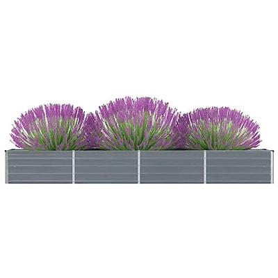 VidaXL Plantenbak verhoogd 320x40x45 cm gegalvaniseerd staal grijs