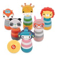 Fisher Price houten kegelspel dieren - thumbnail
