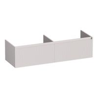 Brauer Embrace Wavy - Onderkast - 140 cm - met 2 Softclose Lades Greeploos en 2 Sifon Uitsparingen - Mat Zand - thumbnail