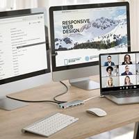 Hama USB-C dockingstation Geschikt voor merk (dockingstation): Apple MacBook Incl. laadfunctie, USB-C Power Delivery - thumbnail