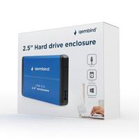 Gembird EE2-U3S-2-B behuizing voor opslagstations HDD-behuizing Blauw 2.5 - thumbnail