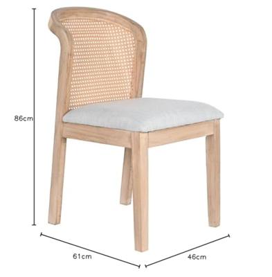 Keukenstoel DKD Home Decor Spar Polyester Lichtgrijs (46 x 61 x 86 cm)