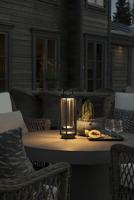 KonstSmide Zwarte tafellampOtranto oplaadbaar - 7823-750 - thumbnail