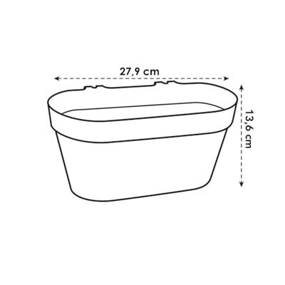 Elho loft urban wall duo wandbak 28 cm wit - thumbnail