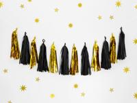 Slinger Tassel goud zwart DIY - thumbnail