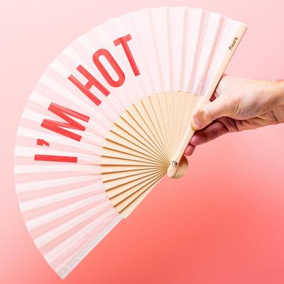 Houten waaier I'm Hot - Lichtroze Houten waaier I'm Hot - Lichtroze