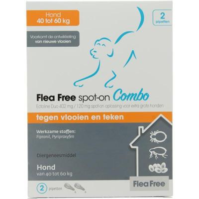 Flea Free Spot-On Combo voor honden 40 - 60 kg 2 x 2 pipetten