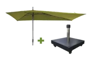 Asymetrique 360x220 sage groen met verrijdbare 60kg voet - thumbnail