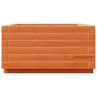 Plantenbak 50x50x26,5 cm massief grenenhout wasbruin - thumbnail