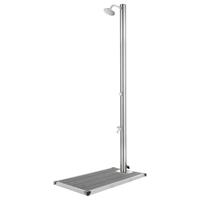 VidaXL Buitendouche met grijze basis 220 cm roestvrij staal - thumbnail