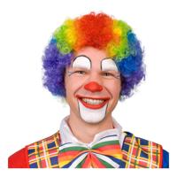 Boland Pruik clown multikleur volwassenen - thumbnail