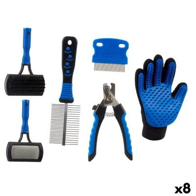 Hygiëneset Mascow Blauw Polyester Stof TPR Huisdieren (8 Stuks)
